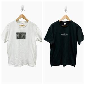 Supreme Bundle of 2 Tshirt Black‎ and White Men’s Size Medium